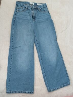 Garage Medium Blue Wide-Leg Jeans